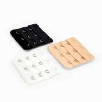 Застёжка для бюстгальтера, удлинитель, 3 ряда 3 крючка, 5.5×5 см, 3 шт.