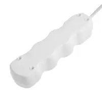 Удлинитель сетевой Luazon Lighting ECO, 3 розетки, 1.7 м, 16 А, 3500 Вт, заземление, белый