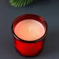 Свеча ароматическая новогодняя "Пряный апельсин" в стакане, 60 гр, Свеча ароматическая новогодняя "Пряный апельсин" в стакане, 60 гр,