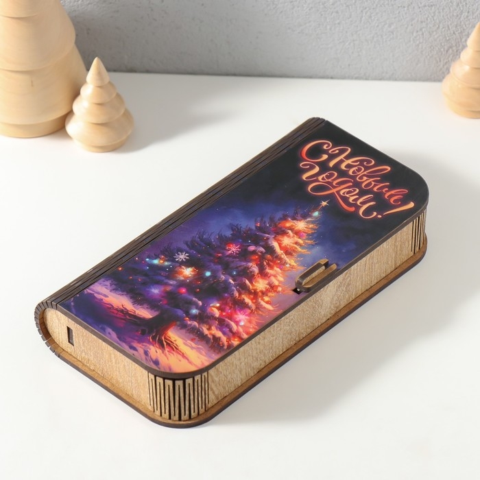 Новогодняя шкатулка  Новогодняя шкатулка "Ёлочка" 17х8,5 см