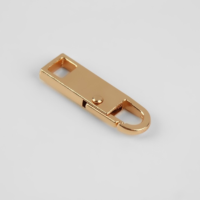 Пуллер для молнии, металлический, 3 × 0,9 см, 5 шт, цвет золотой