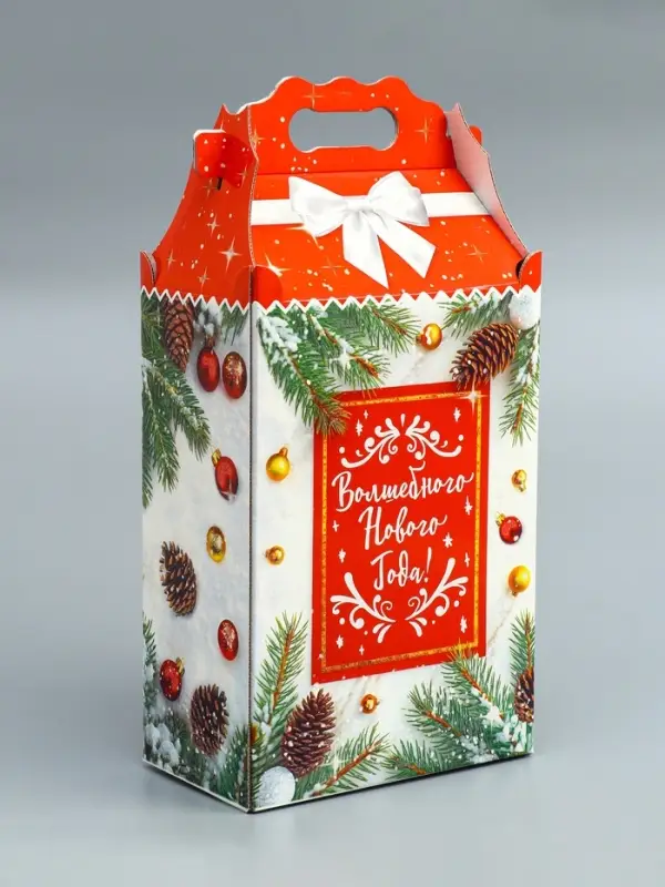 Подарочная коробка Новогодняя Корпоратив Подарочная коробка Новогодняя Корпоратив "Акцент" 20,3 х 12,3 х 41 см