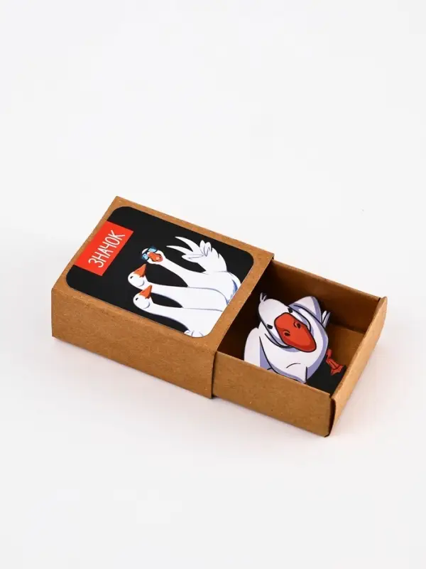 Значок в коробочке &laquo;Гусь&raquo;, 3.3&times;4 см