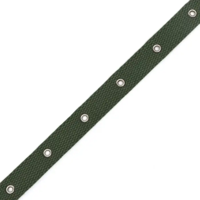 Ошейник брезентовый однослойный, 52&times;2 см, ОШ 25-45 см, тёмно-зелёный