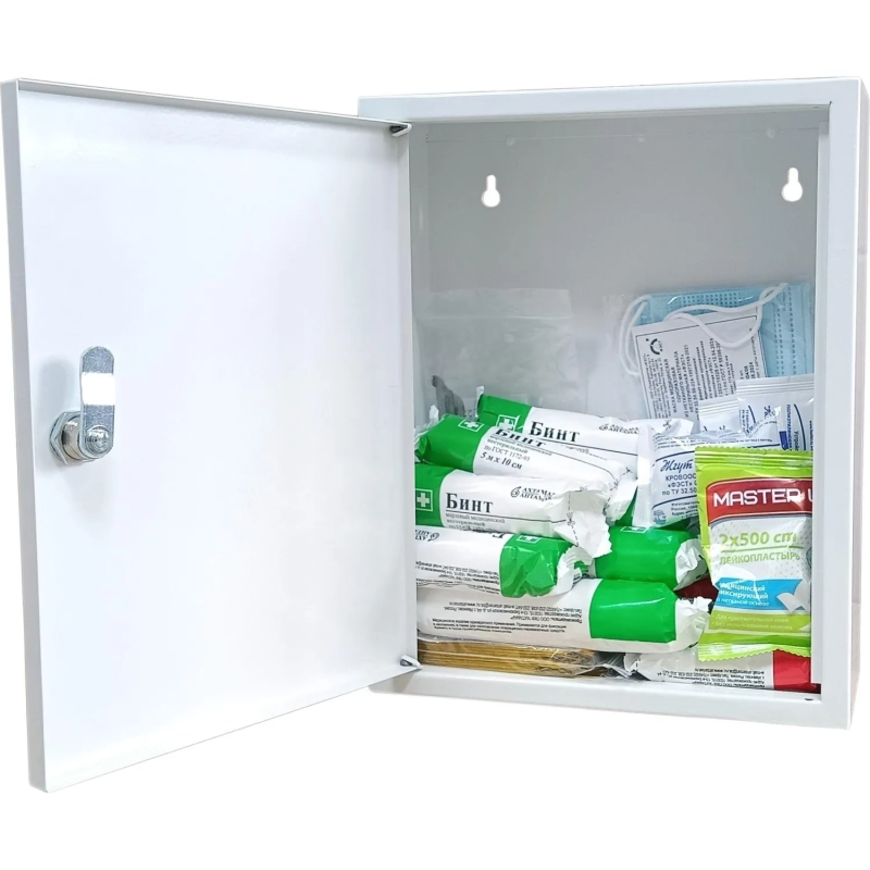 Аптечка первой помощи работникам ФЭСТ (приказ № 262н) метал. шкаф 3767