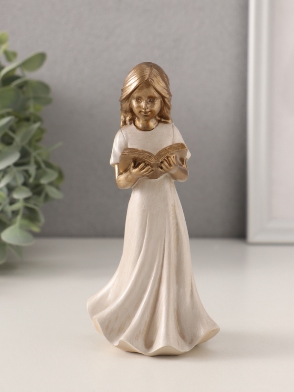 Сувенир полистоун  Сувенир полистоун "Девочка с книгой" 7,5х6,5х15 см