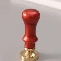 Печать для сургуча с пластиковой ручкой &laquo;Венок с буквой N&raquo;, 2.5&times;2.5&times;6.3 см