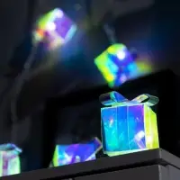 Гирлянда &laquo;Нить&raquo; 2.5 м с насадками &laquo;Подарки&raquo;, IP20, прозрачная нить, 10 LED, свечение белое, 220 В