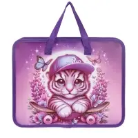 Папка с ручками &laquo;Тигренок&raquo;, А4, пластиковая, 70 мм, 322&times;256 мм