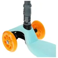 Самокат складной GRAFFITI Baby, колёса световые PU 120/70 мм, ABEC 7, бирюзовый