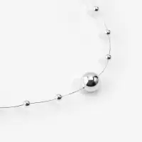 Жемчуг на леске, 3/8 мм, 10&plusmn;1 м, цвет серебряный