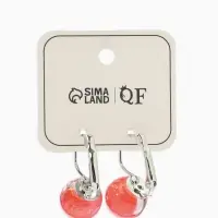 Серьги пластик "Шар №12" паталь, цвет МИКС в серебре