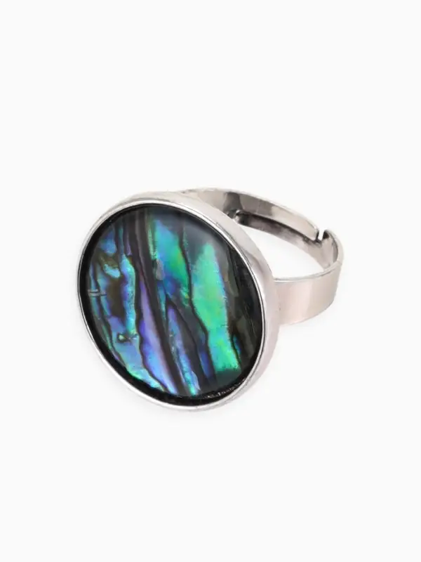 Кольцо из эпоксидной смолы &laquo;Галиотис&raquo;, круг, безразмерное