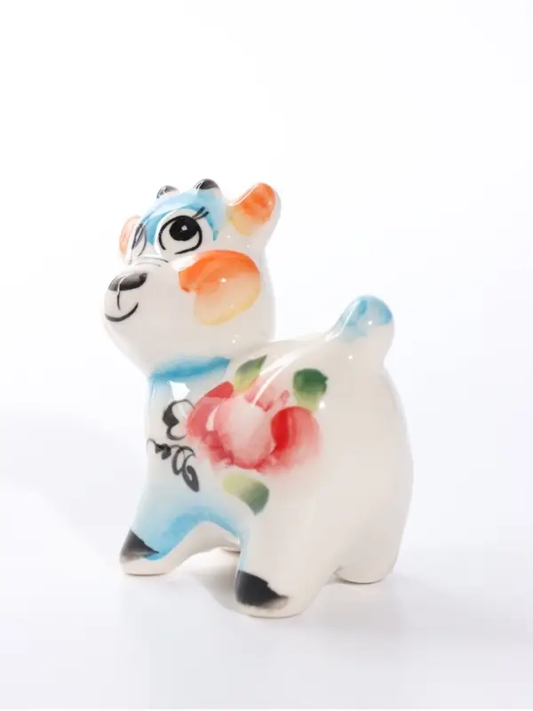 Фигурка фарфоровая &laquo;Козлик Богдан&raquo;, гжель, 6.5&times;6&times;3.5 см, МИКС