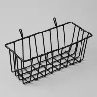 Корзина на сетку, 23&times;9&times;10 см, цвет чёрный