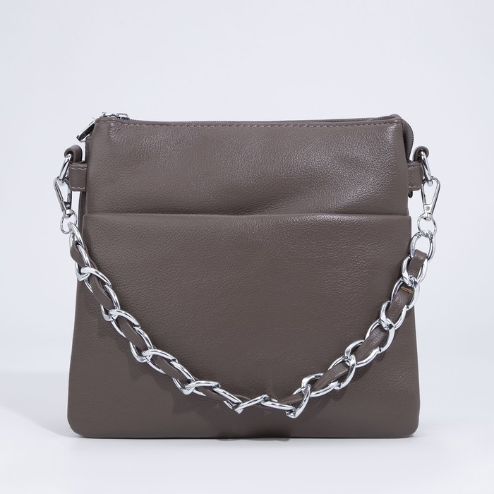 Сумка кросс-боди на молнии, цвет бронзовый Сумка кросс-боди на молнии, цвет бронзовый