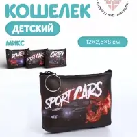 Кошелёк детский &laquo;Гонки&raquo;, для мальчика, монетница, на молнии, МИКС