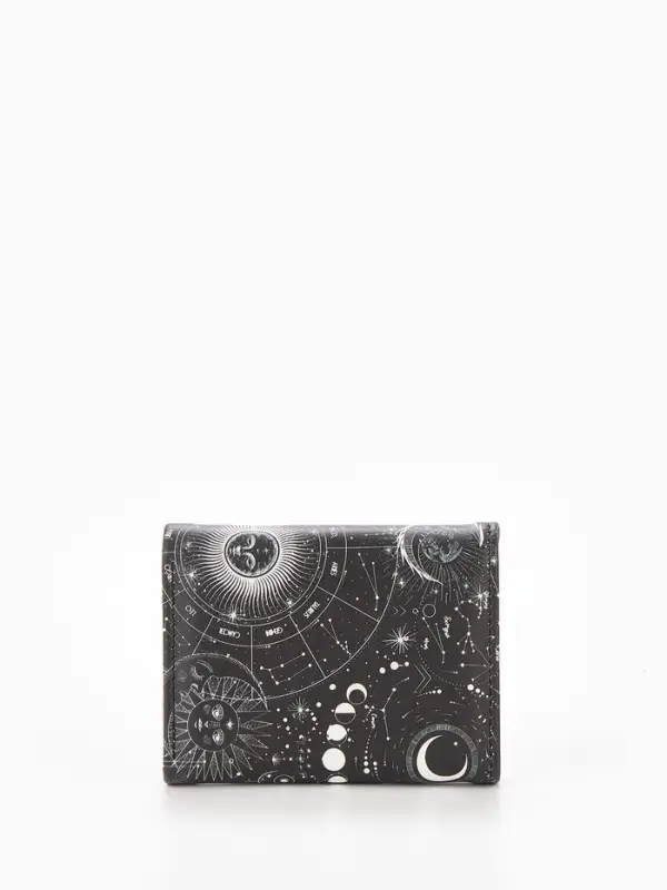 Кошелёк женский на кнопке, 10.5&times;2.5&times;8.5 см, чёрный/белый