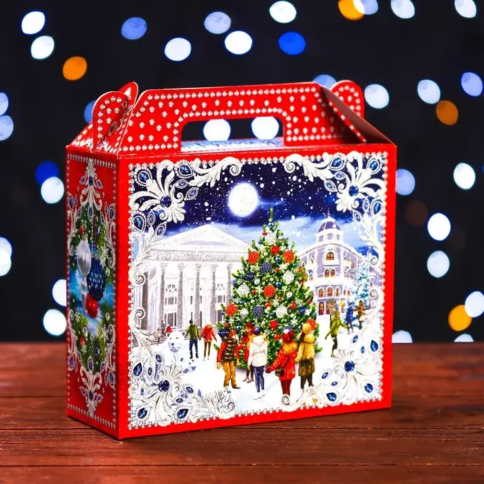 Подарочная новогодняя коробка «На Катке», упаковка, 17.3×6.5×15 см Подарочная новогодняя коробка «На Катке», упаковка, 17.3×6.5×15 см