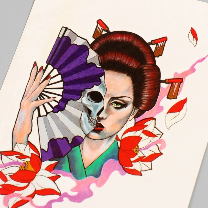 Татуировка на тело цветная Татуировка на тело цветная "Красота внутри" 26,1х14,6 см