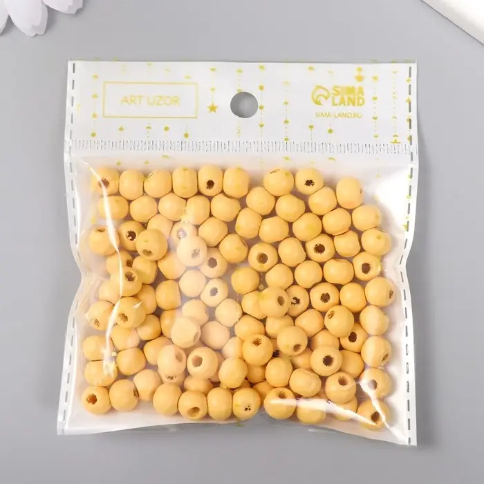 Бусины для творчества дерево "Самородок" d-0,8 см, набор 20 гр