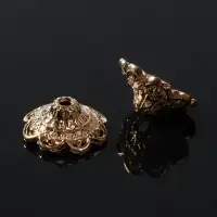 Шапочки для бусин (набор 10 шт.), 6&times;13.5 мм, цвет золото