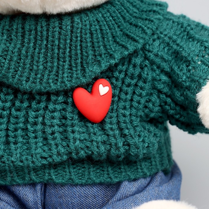 Мягкая игрушка Little Friend, мишка в зеленом свитере, 21 см Мягкая игрушка Little Friend, мишка в зеленом свитере, 21 см