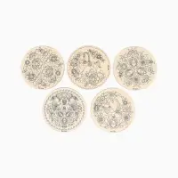 Заготовки для творчества. Роспись по дереву "Городецкая роспись",  5 штук, Т1004