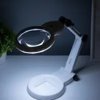 Лампа-лупа для творчества LEDx18 от 3ААА, USB белый 24.5&times;22 см
