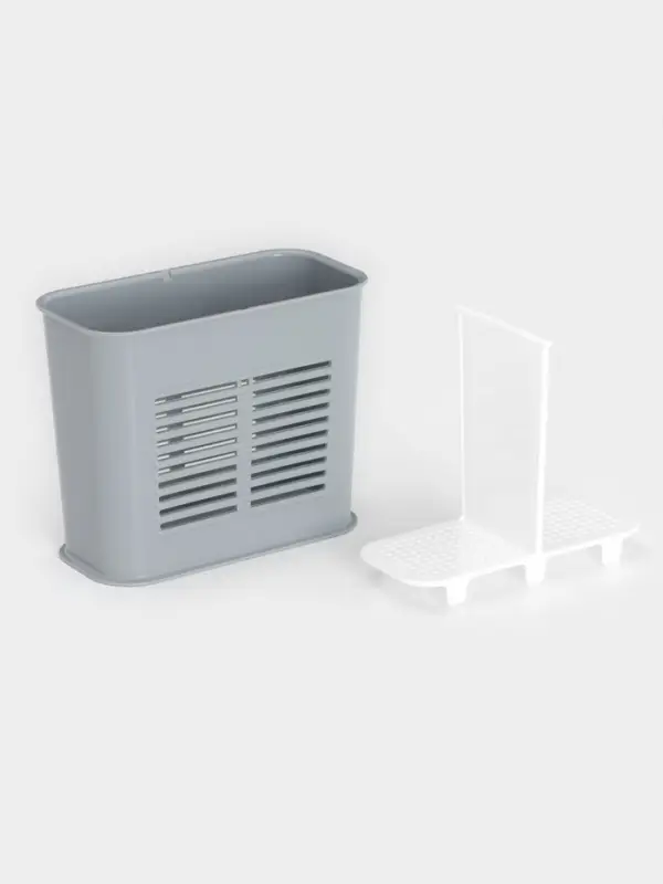 Подставка для столовых приборов Полимербыт, пластик, 8&times;16&times;13 см, МИКС