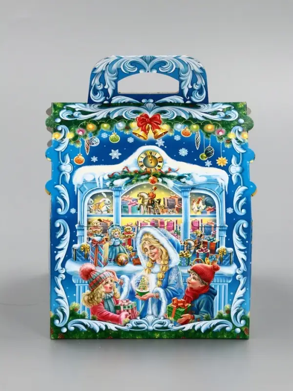 Подарочная новогодняя коробка «Карнавал», для сладких подарков, 16×16×22 см Подарочная новогодняя коробка «Карнавал», для сладких подарков, 16×16×22 см