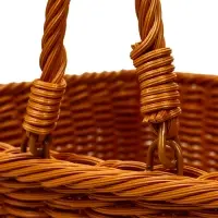 Корзина пластик 40 х 31 х 17 см, ручка17 см коричневый