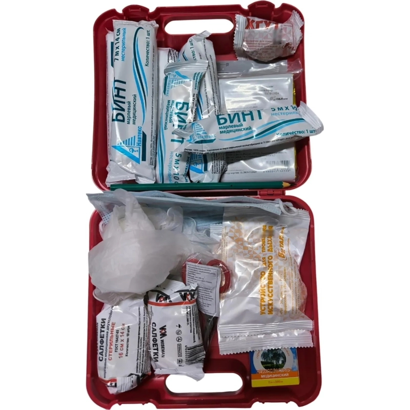 Аптечка первой помощи автомобильная Комус, пр. №260н пластик.бокс