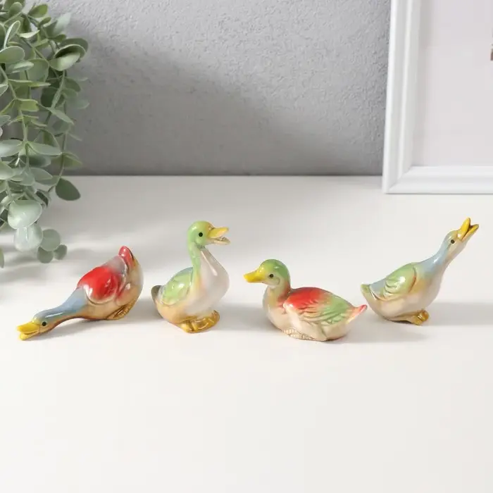Набор фигурок керамика &laquo;Уточки&raquo;, 4 шт., 7&times;5.5&times;3 см