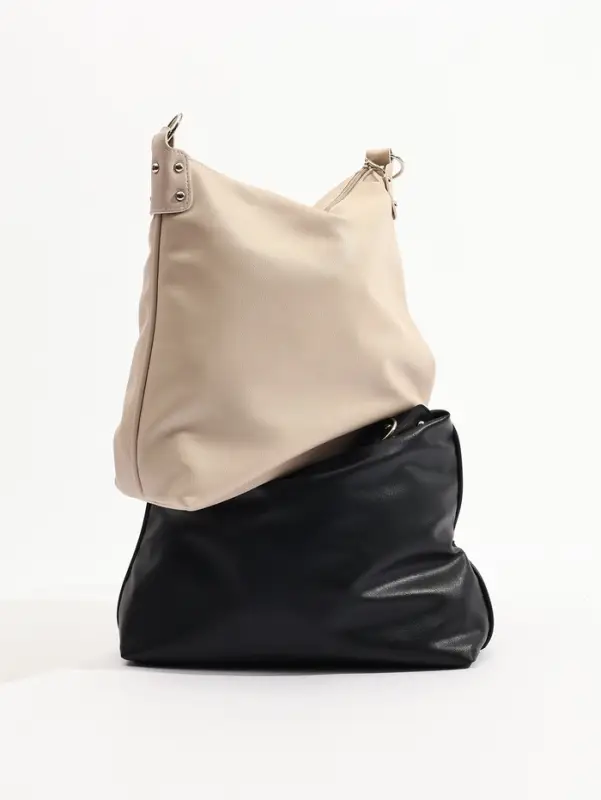 Сумка - мешок женская TEXTURA, на молнии, 32&times;11&times;32 см, бежевая