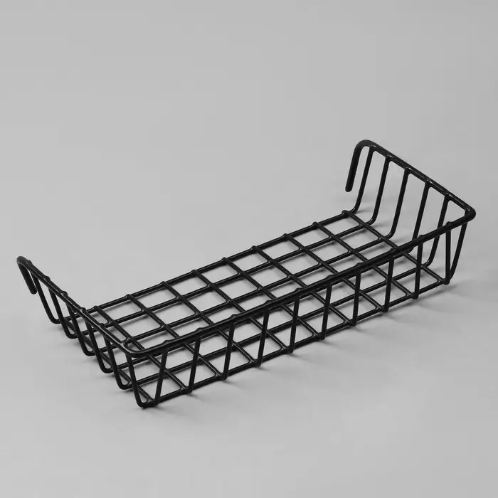 Корзина на сетку, 23&times;11.5&times;5 см, чёрная