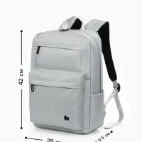 Рюкзак школьный, 1 отделение, 5 карманов, 28&times;9.5&times;42 см, серый