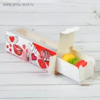 Коробка для макарун, кондитерская упаковка &laquo;Стильной тебе&raquo;, 5.5 х 18 х 5.5 см