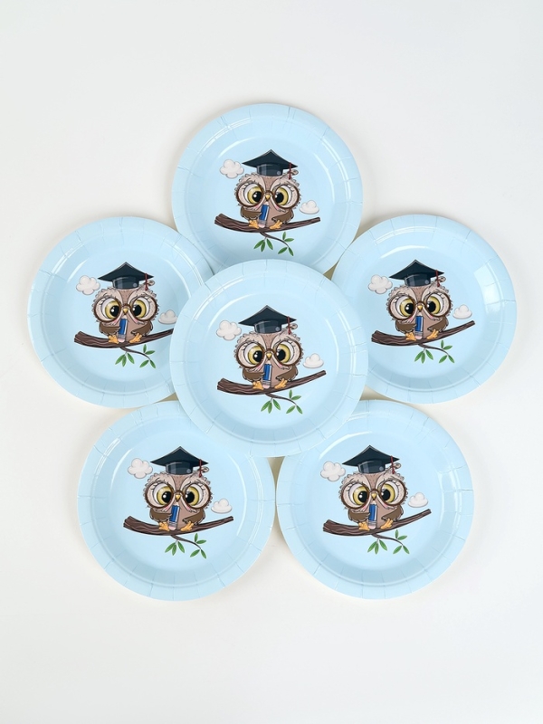 Набор бумажной посуды Набор бумажной посуды "Совушка", набор 12 шт.