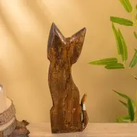 Сувенир «Кошка в ошейнике», 10×4×30 см, дерево, МИКС