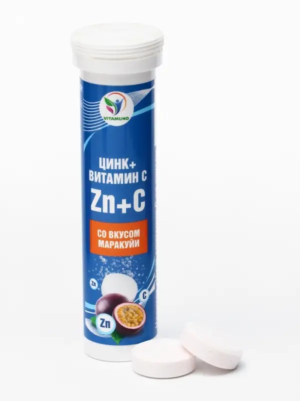 Напиток Витамин С со вкусом Маракуйя Vitamuno, 10 шипучих таблеток