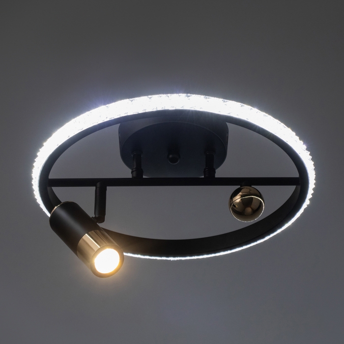 Люстра Люстра "Акрополь" 35Вт LED черный, золото 2700-6400k 30х30х15см