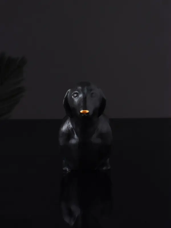 Подставка для мелочей "Такса" 16х10х6 см, черный