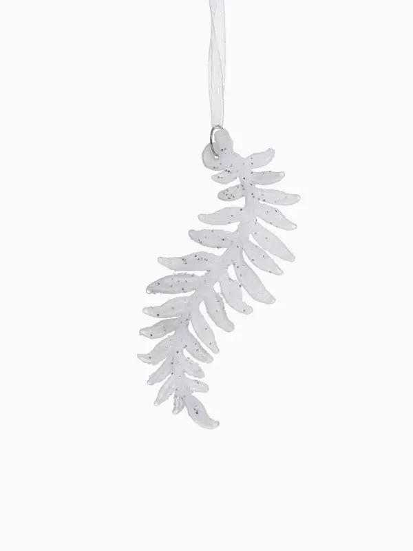 Ёлочная игрушка &laquo;Зимнее волшебство. Морозная ветвь&raquo;, 4.5&times;13 см, белый