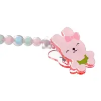 Соска - пустышка силиконовая ортодонтическая M&B &laquo;Зайка&raquo;, от 12 мес., с колпачком, держатель, розовый