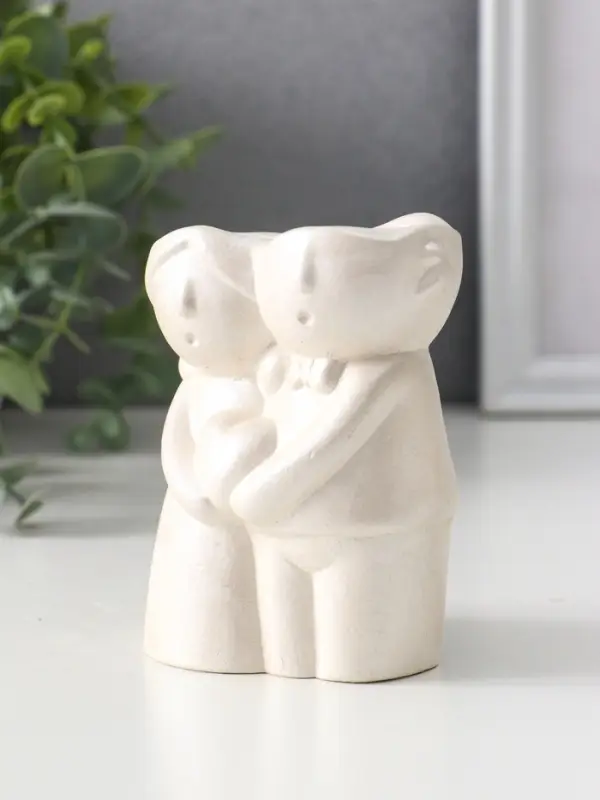 Подсвечник для тонких свечей «Пара», 10×7.5×5.5 см, перламутр