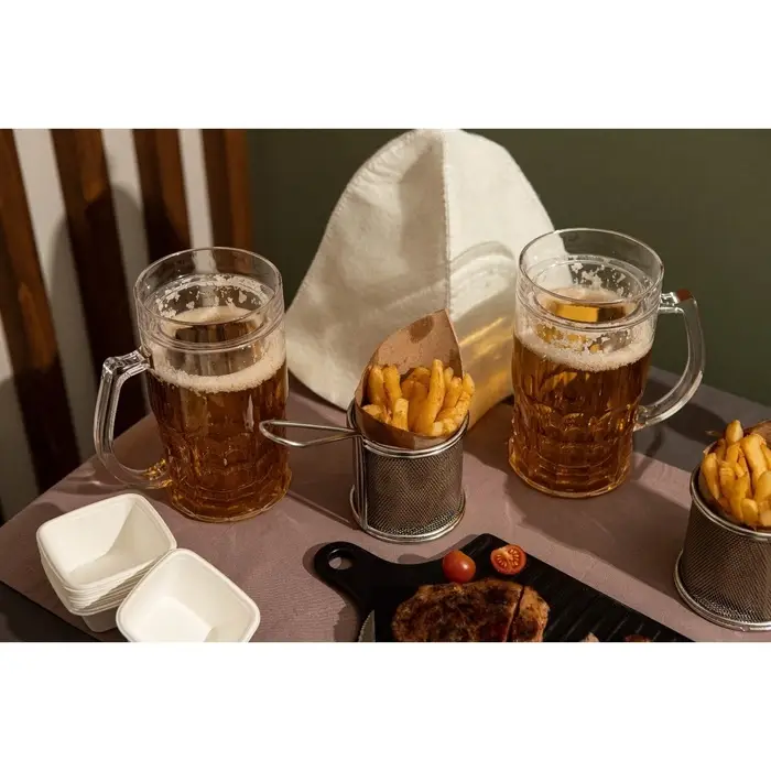 Кружка для пива охлаждающая, 600 мл, пластик, прозрачная