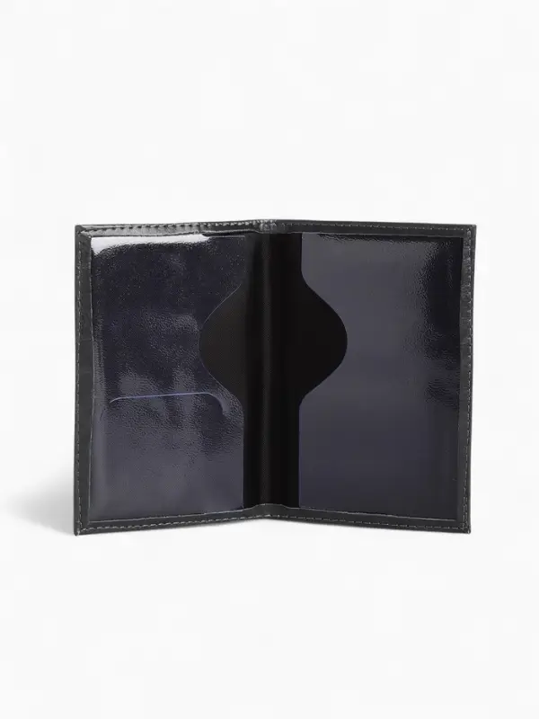 Обложка для паспорта, герб 3D, искусственная кожа, серая