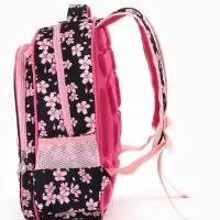 Рюкзак школьный для девочки, с эргономичной спинкой, с пеналом, 30&times;12&times;36 см, чёрный, розовый