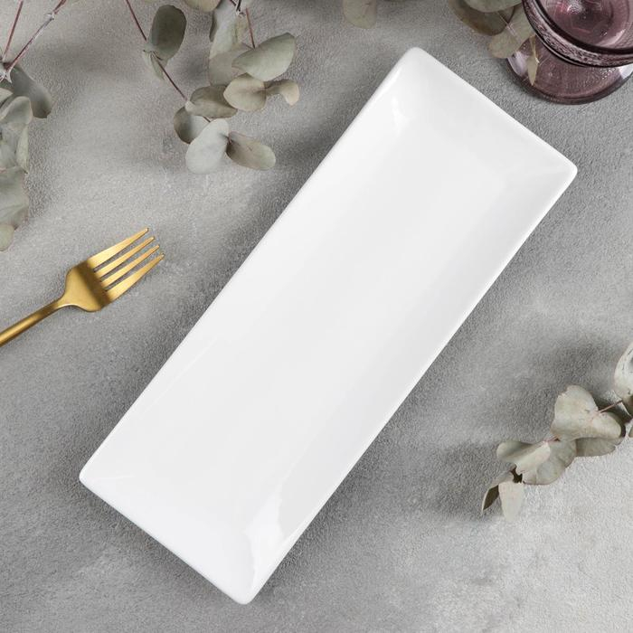 Блюдо фарфоровое для суши/канапе Wilmax, 30,5×12 см, цвет белый Блюдо фарфоровое для суши/канапе Wilmax, 30,5×12 см, цвет белый